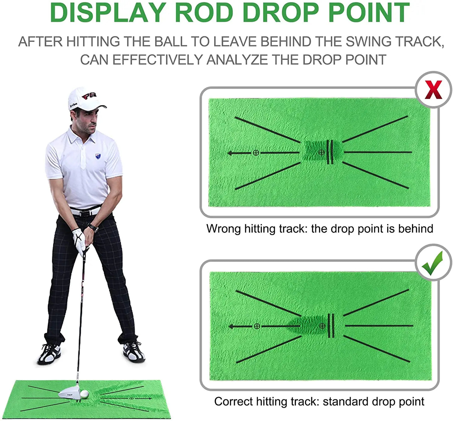 Golf Training Mat Swing Track Practice