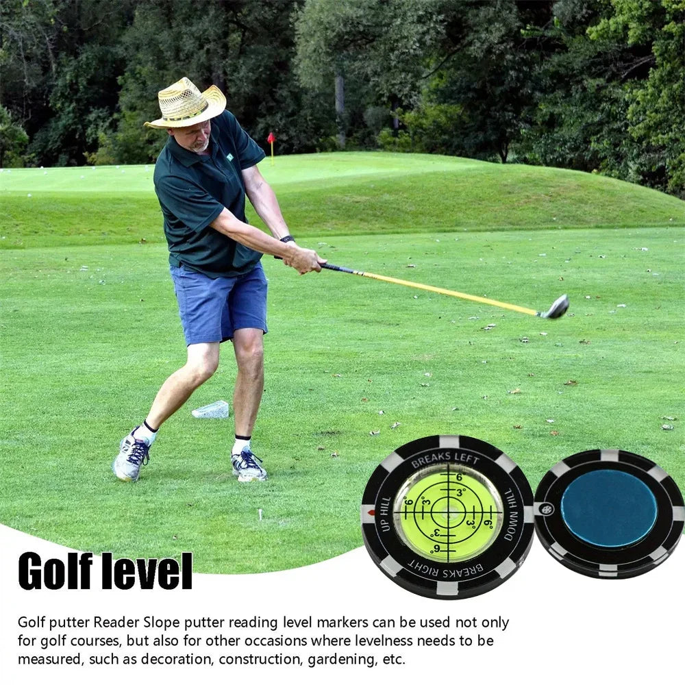 Golf Putt Ball Marker High Precision Round Green Reader Golfing