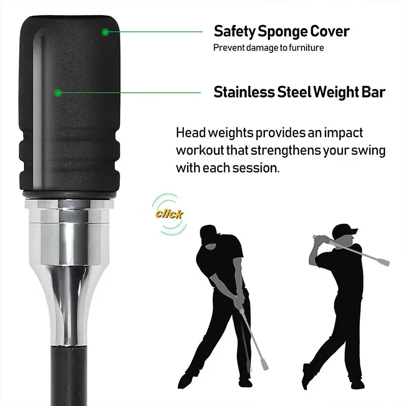 PGM Golf Swing Trainer Black Indoor and Outdoor Practice Stick Hand
