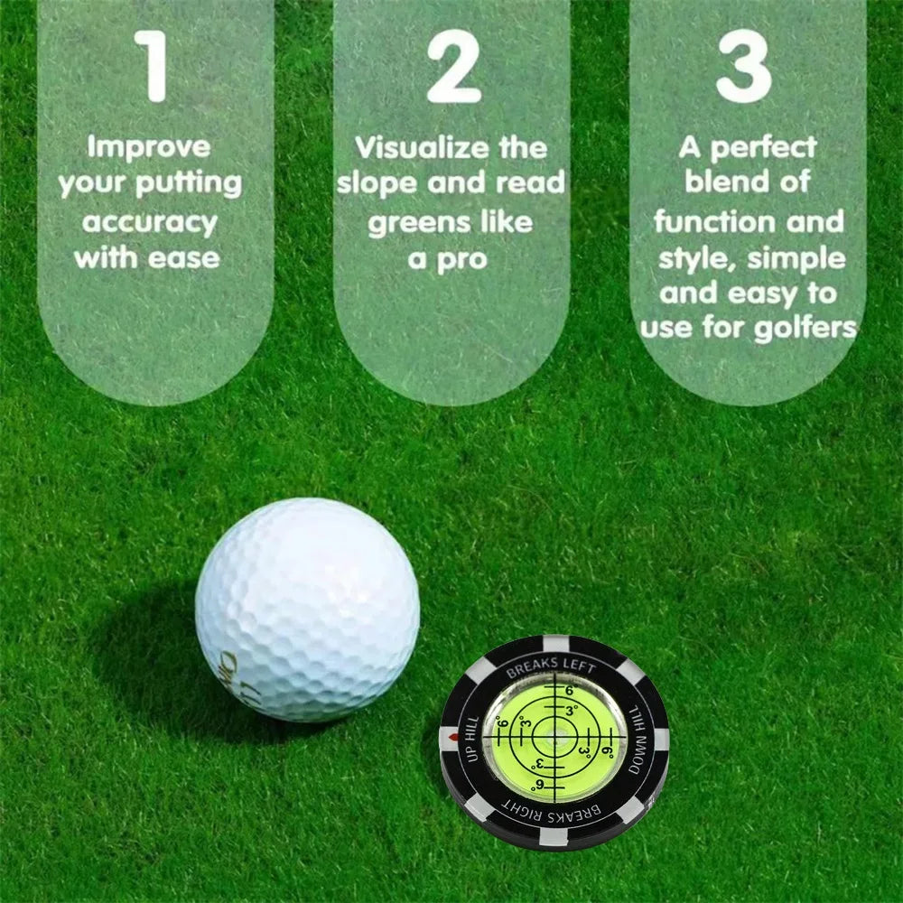 Golf Putt Ball Marker High Precision Round Green Reader Golfing