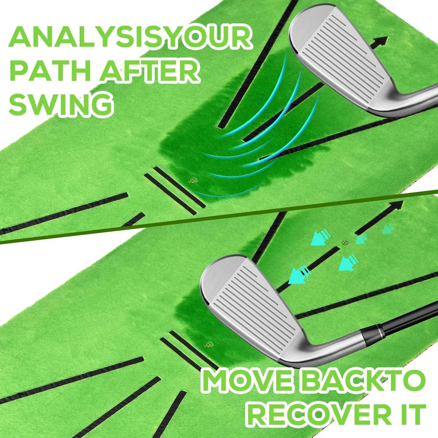 Golf Training Mat Swing Track Practice